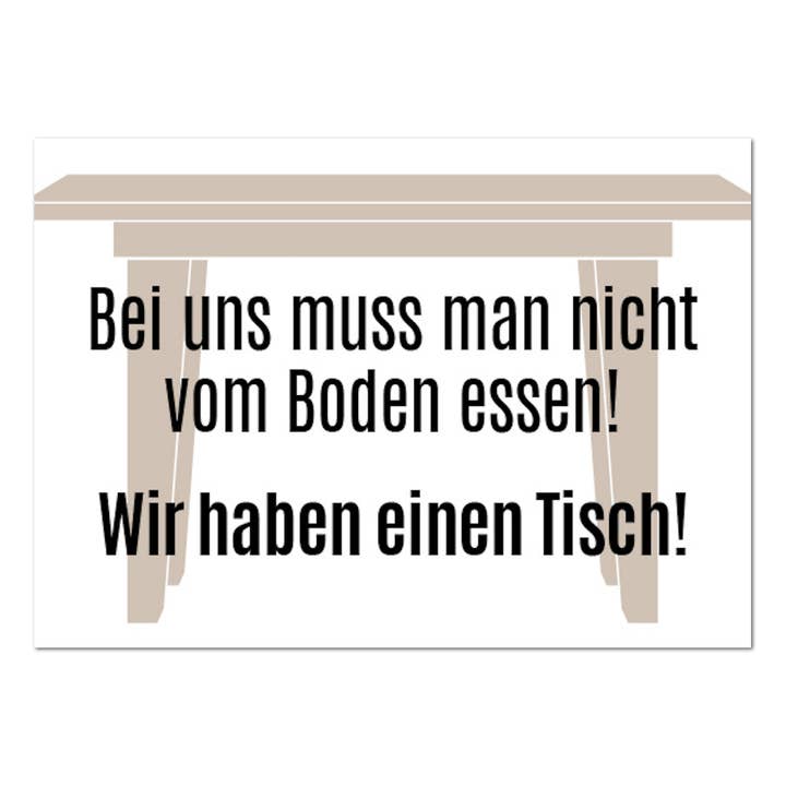 Postcard “table” for wholesale by Rabenmütter Verlag UG