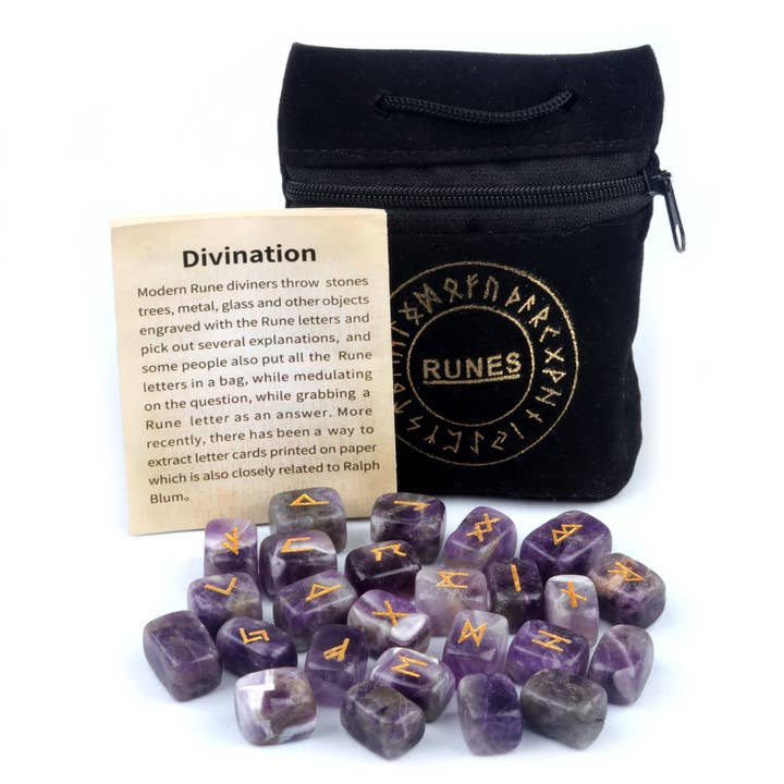 Pierres de runes en agate de cristal naturel pour la vente par Gemcohub
