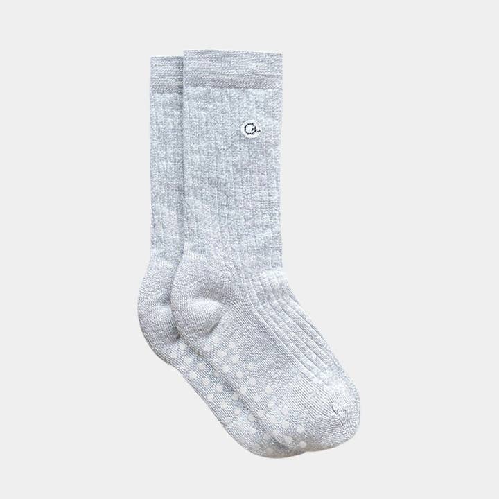 Merino Wool - Cotton Midweight Kids Socks (1 pair) – Cushioned with Grips for wholesale by Q for Quinn