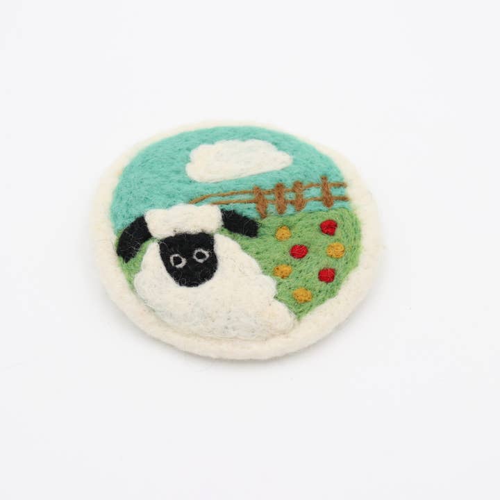 Sparkle Being - Wholesale Coasters - Wool Felt Coaster – Sheep, Seahorse, Crab & Save the Planet Drink Coasters7