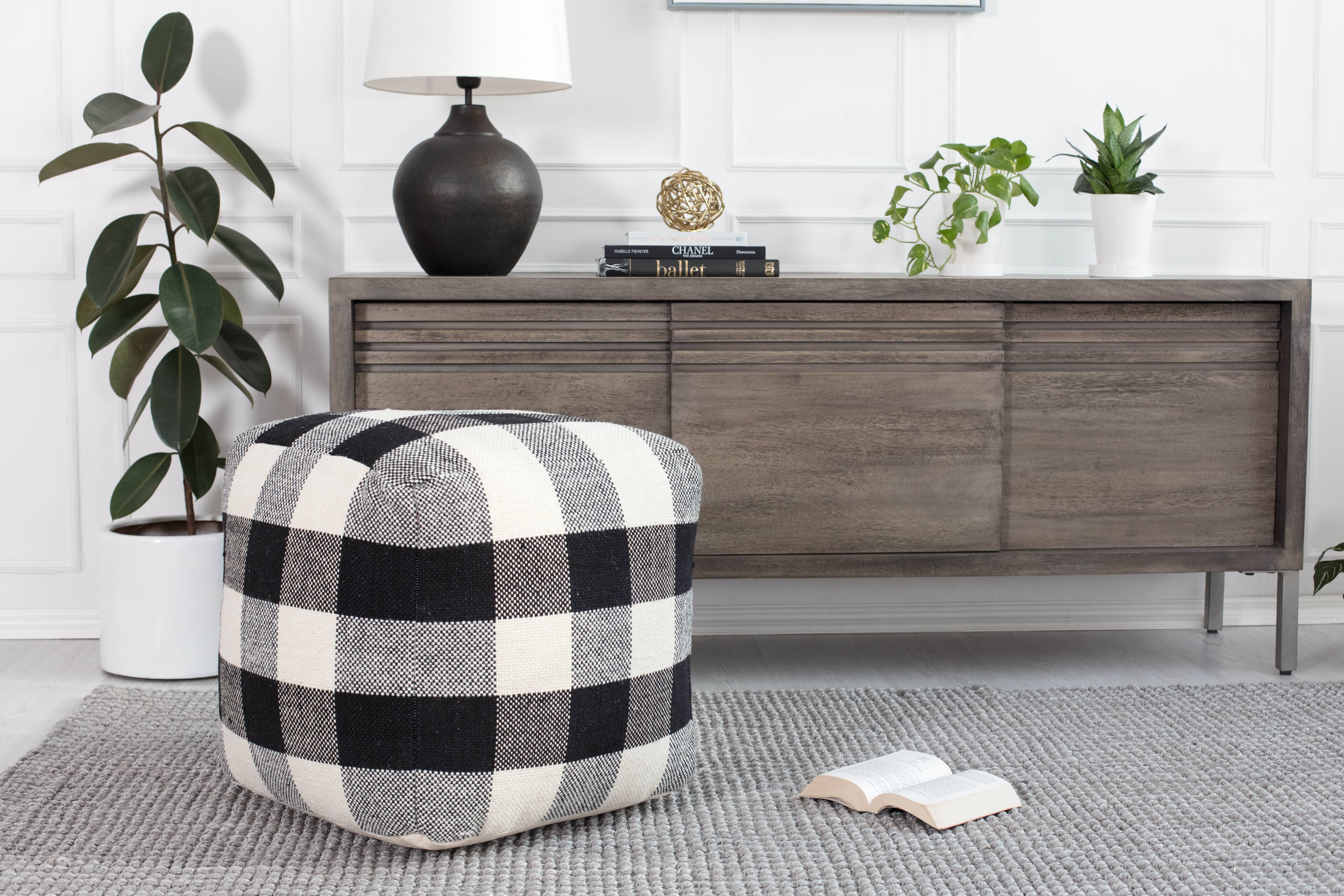 Anji Mountain - Venta al por mayor Puf - Puf a cuadros Sky 20" x 20" x 20"2