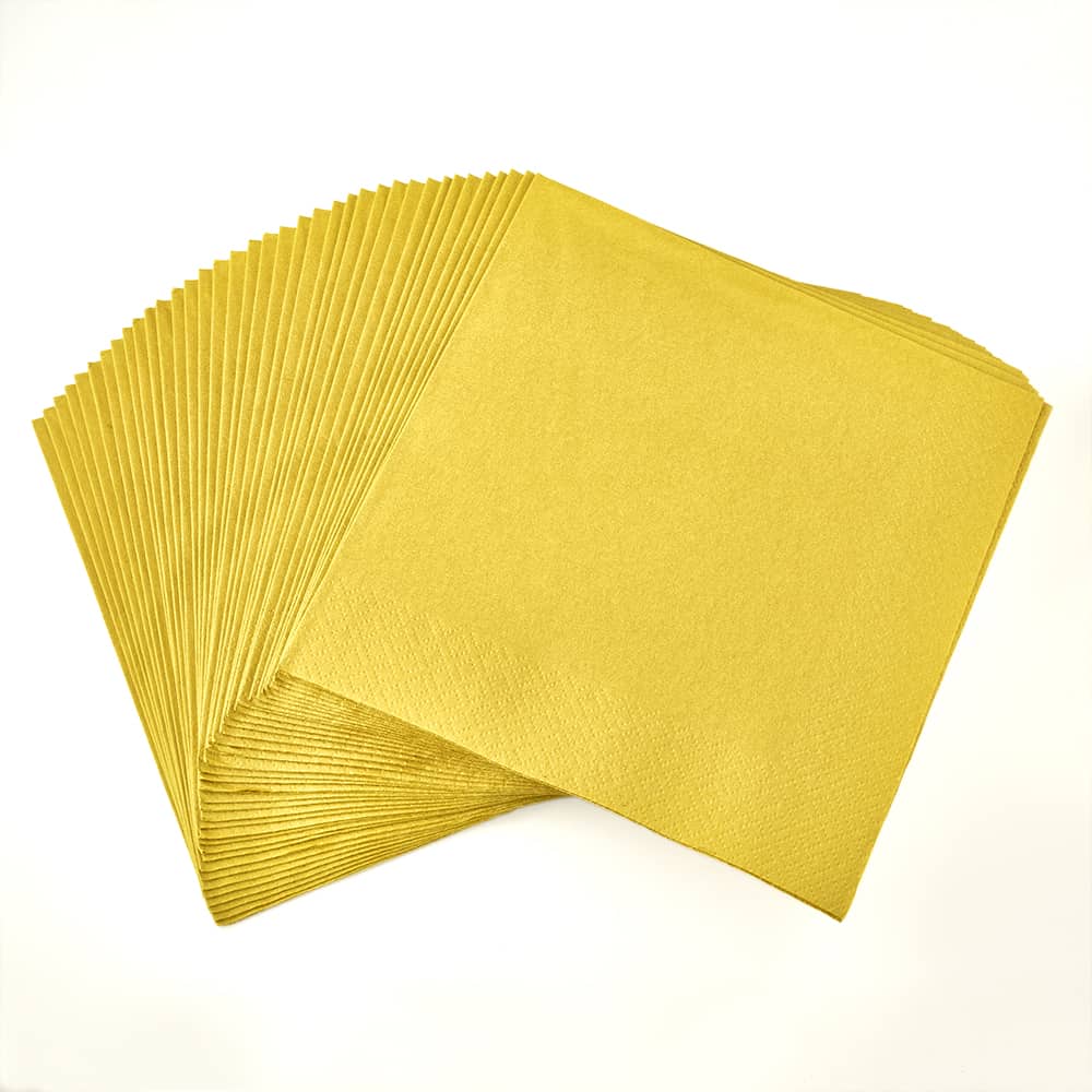 EcoQuality - Vendita all'ingrosso Tovagliolo monouso - Tovagliolo da Pranzo e Bevanda in Oro Solido 3 Veli – Elegante e Resistente1