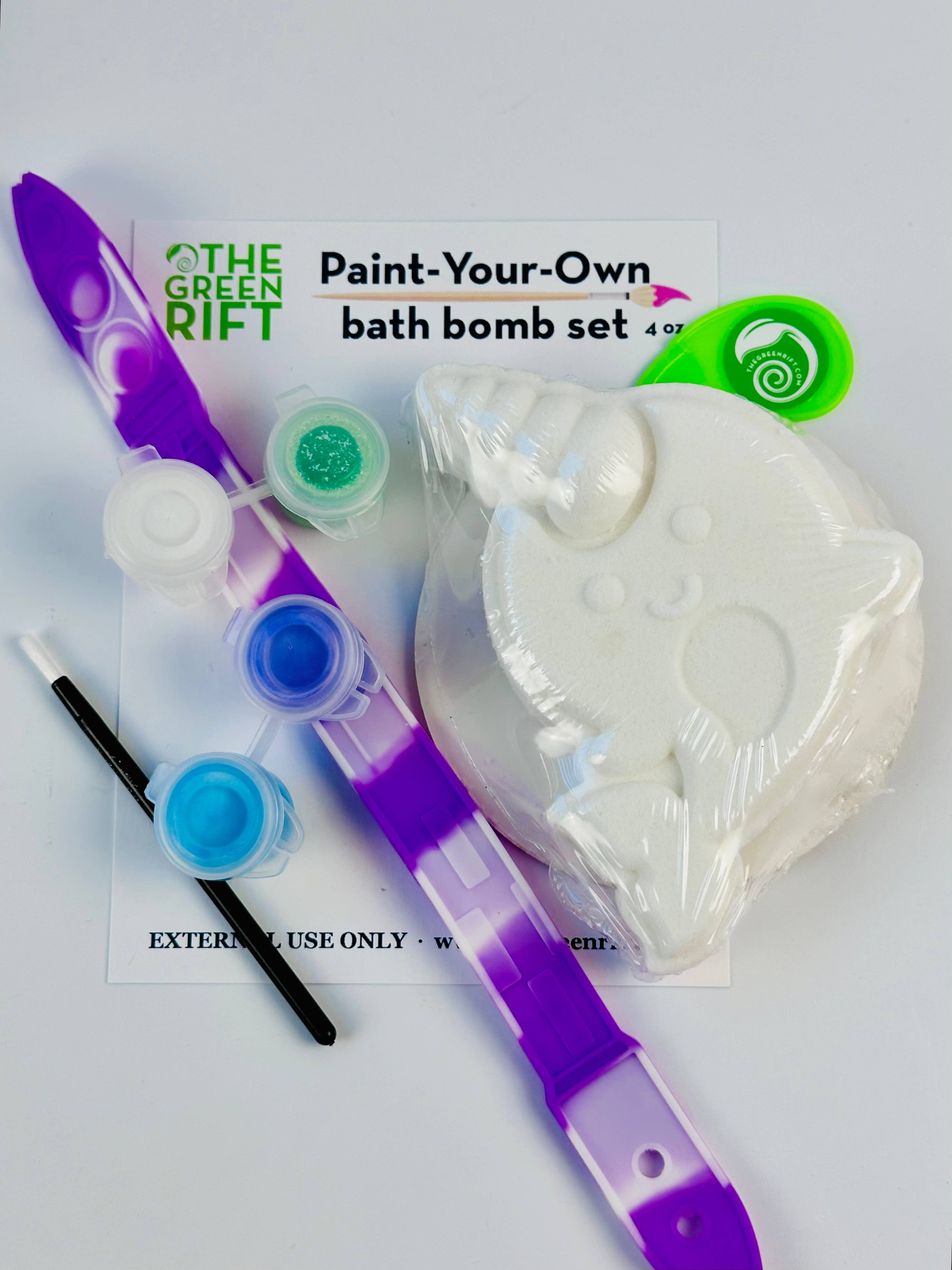 The Green Rift - Wholesale Bath Bomb/Fizz - Narwhal Bath Bomb Paint-Your-Own Set3