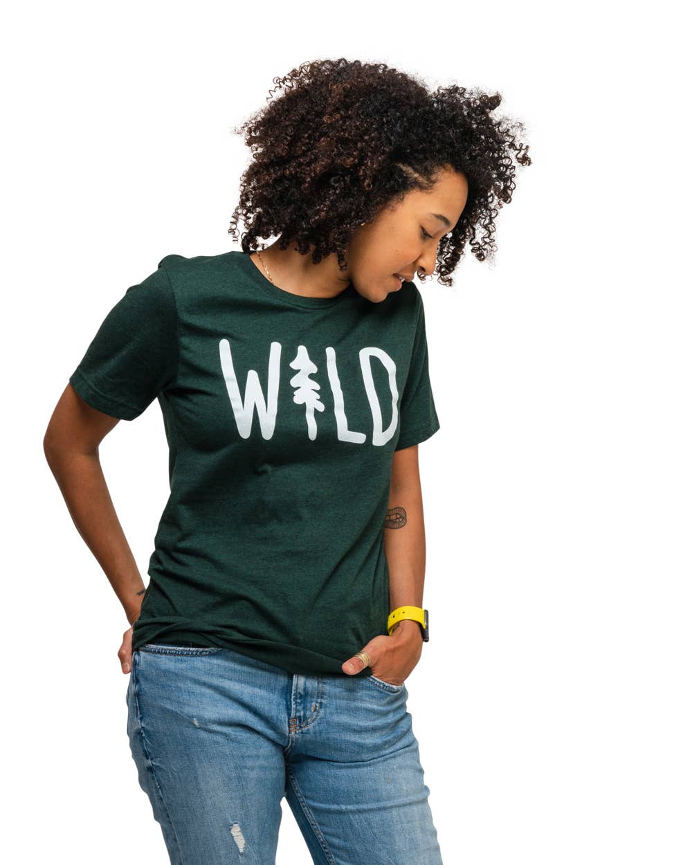 Keep Nature Wild - Wholesale Screen Printed T-Shirt - Unisex - Wild Pine Unisex Tee | Heather Forest5