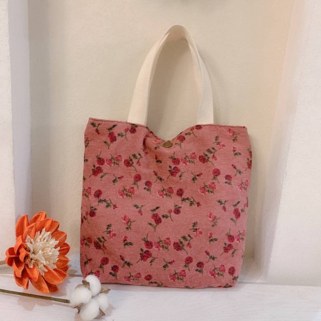 Funkyrel® Atzbranding Limited - Wholesale Tote Bag - Women's - Cosbai - Floral Corduroy Handbag5