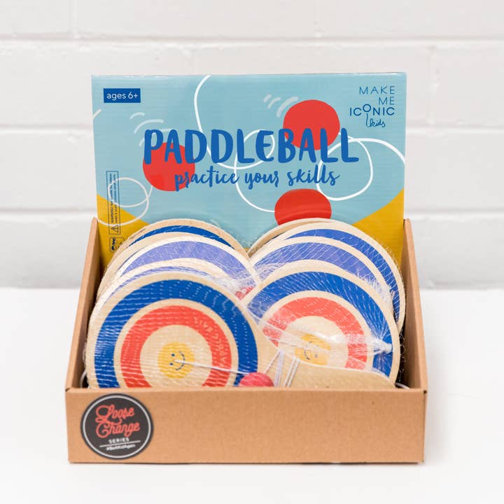 Make Me Iconic - Wholesale Classic toy – Kids - WOODEN TOY - LOOSE CHANGE PADDLE BALL10