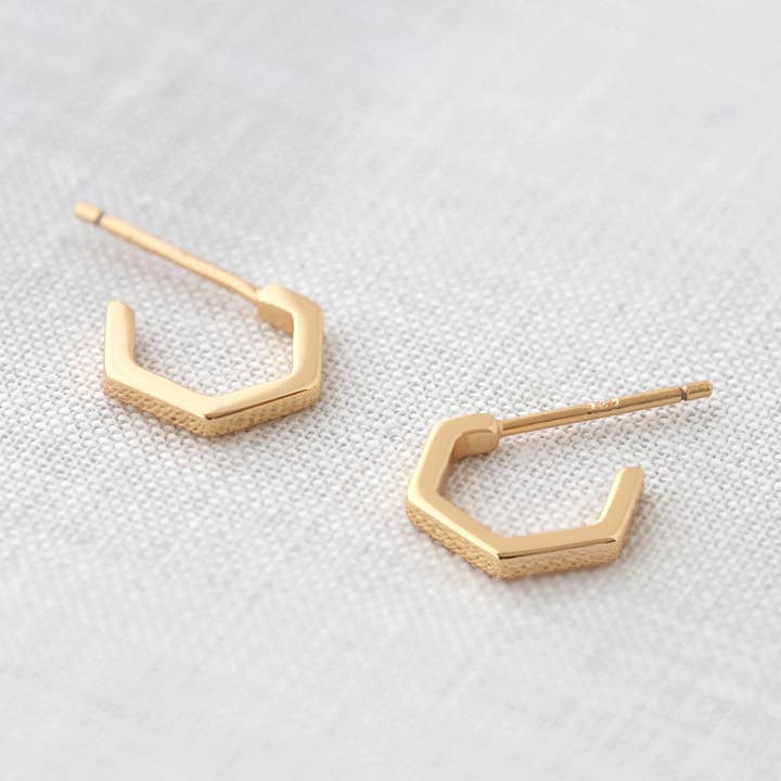 Brincos de Argola Hexagon por atacado de Kris Nations