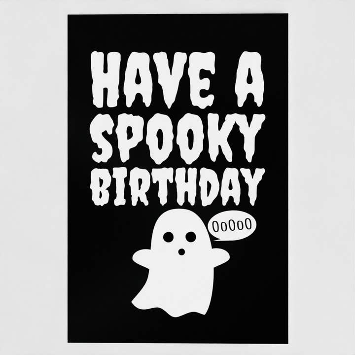 Buon Compleanno Spettrale con una Carta di Halloween Fantasma per la vendita all'ingrosso da parte di The New Aesthetic