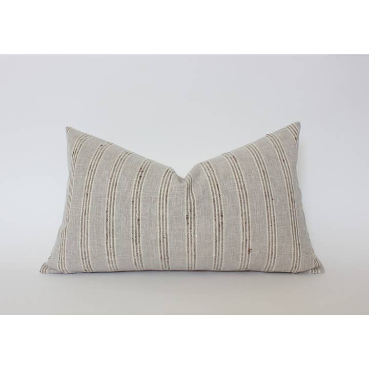Textileish - Wholesale Throw Pillow Cover - Neutral Striped Throw Pillow Cover | Landyn