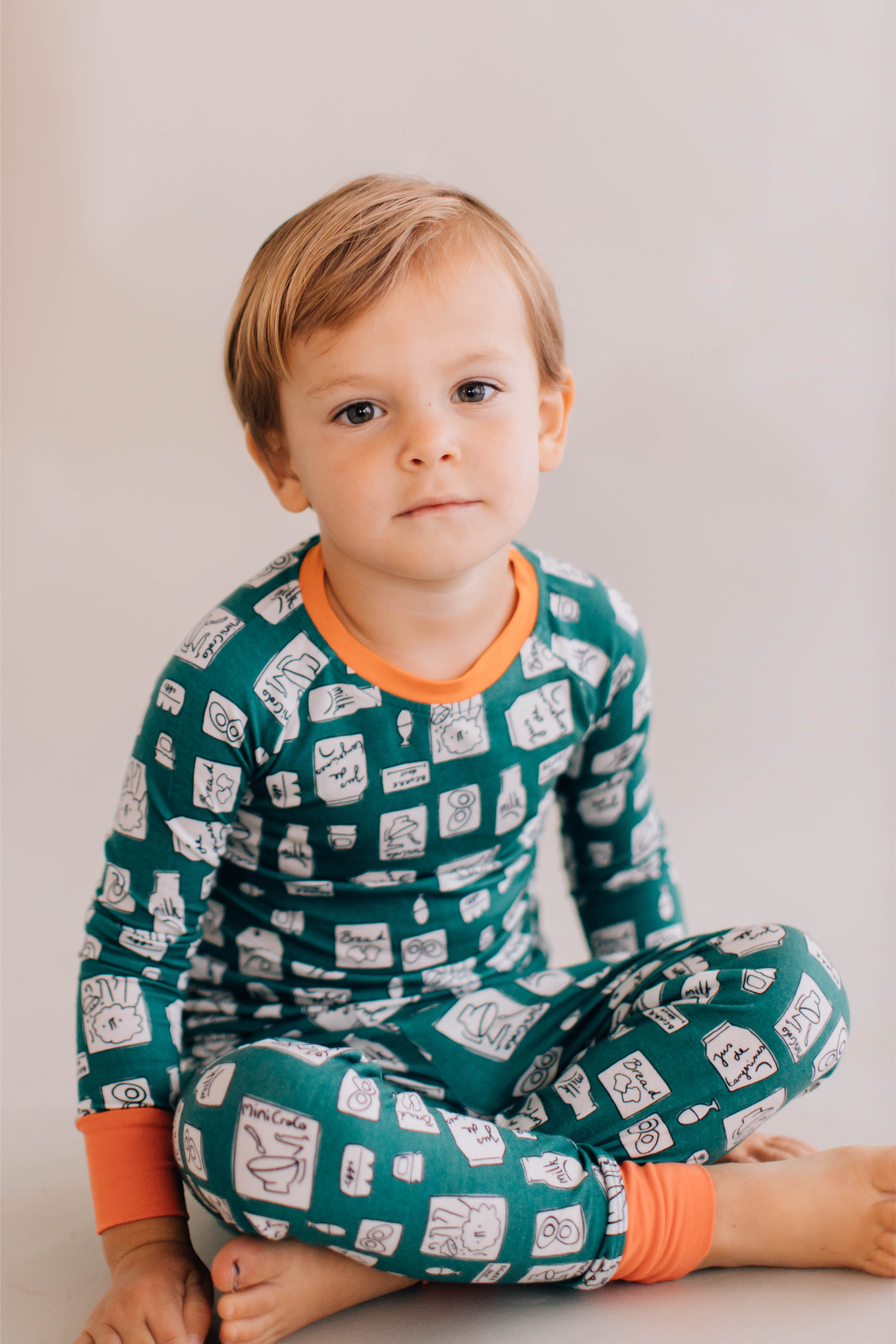 Tangerine Rêve - Wholesale Sleepwear Set - Kids - Milk & Cereal Spread Pajamas2