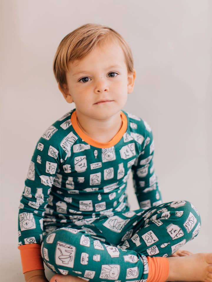 Tangerine Rêve - Wholesale Sleepwear Set - Kids - Milk & Cereal Spread Pajamas2