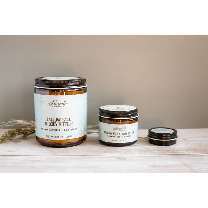 Schneider Goods Co - Wholesale Body Balm/Butter - Frankincense + Lavender Tallow Face & Body Butter5