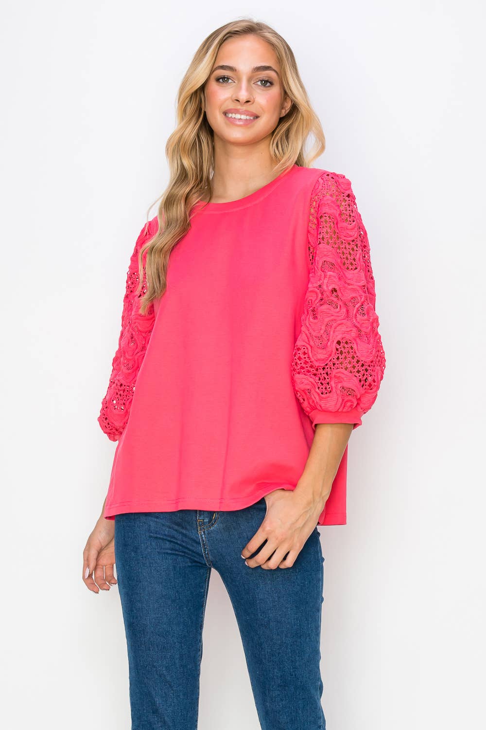 Joh Apparel - Wholesale Knit Top - Women's - Ruth Pointe Knit Top with Lace1