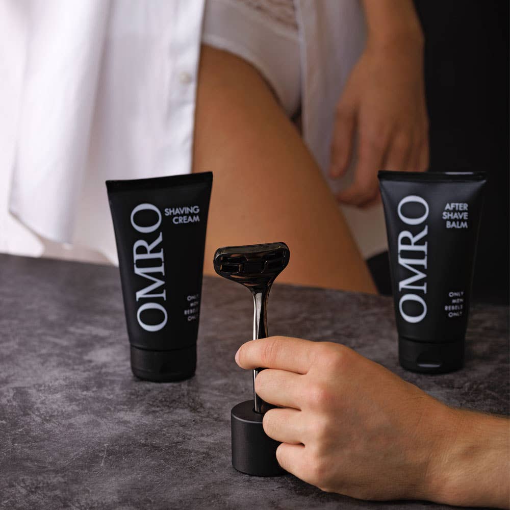 OMRO - Christian Fraisl - Wholesale Razor - Men's - RAZOR KIT COLD STEEL Razor Handle, Razor Stand, Refills 1