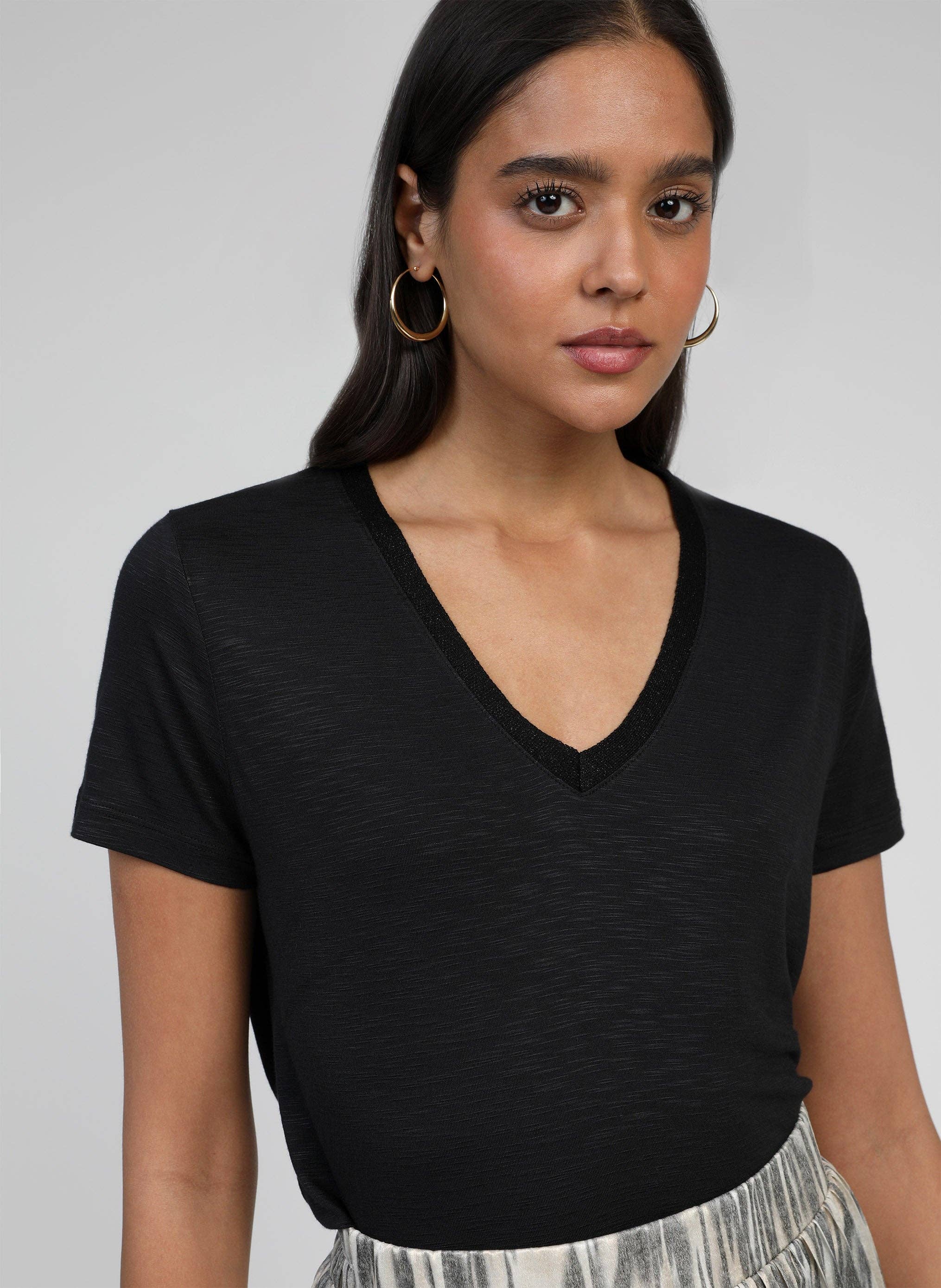 An'ge - Venta al por mayor Camiseta - Mujer - CAMISETA TERRY negra0