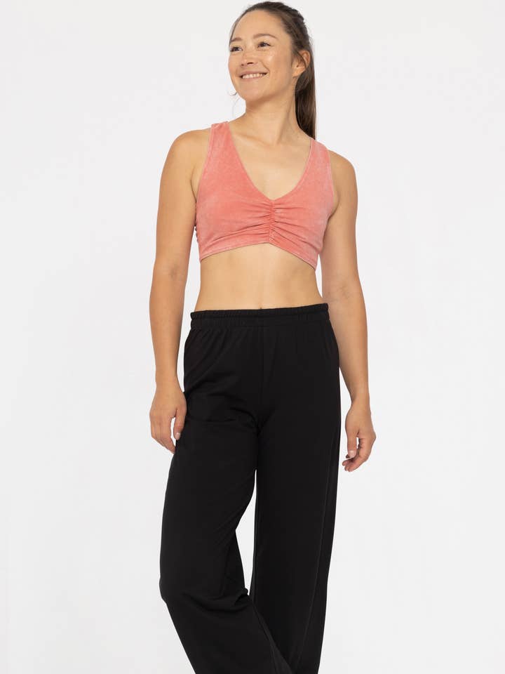 Mono B - Vendita all'ingrosso Reggiseno sportivo - Donna - Reggiseno a schiena scoperta in misto cotone con lavaggio minerale8