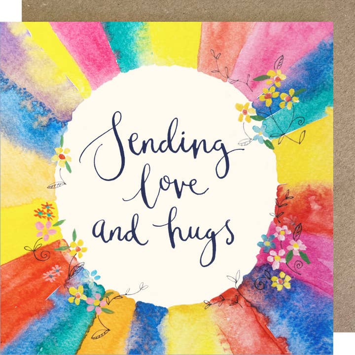 K248 Rainbow Ring, wenskaart voor liefde en knuffels voor wholesale door Kate Downey Art