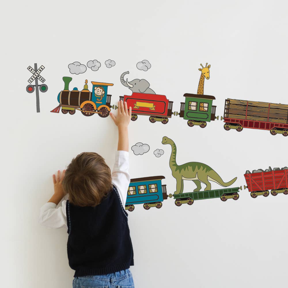 Simple Shapes - Wholesale Wall Decor - Kids & Baby - Animal Trains Wall Sticker0