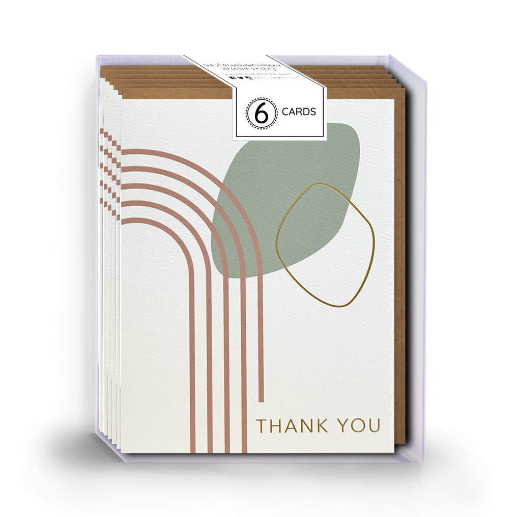 The Card Bureau - Wholesale Thank You Card - LUXE | Gold Foil Mid-Century Modern Thank You Card2
