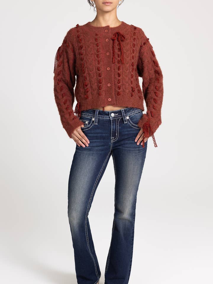 MSW0508L- RIBBON SWEATER for wholesale by Miss Me