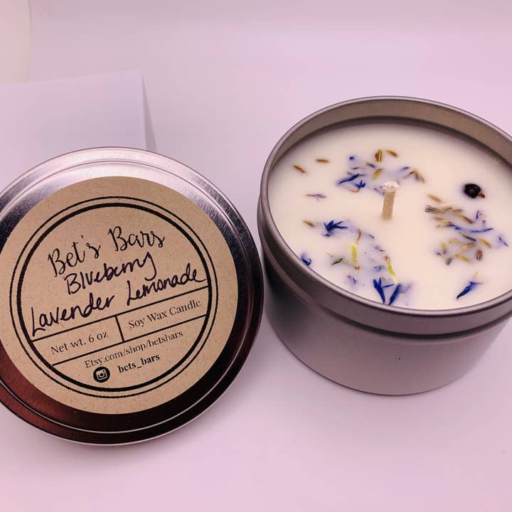 Bet's Bars - Wholesale Travel Candles - Botanical Sprinkled Soy Wax Candles