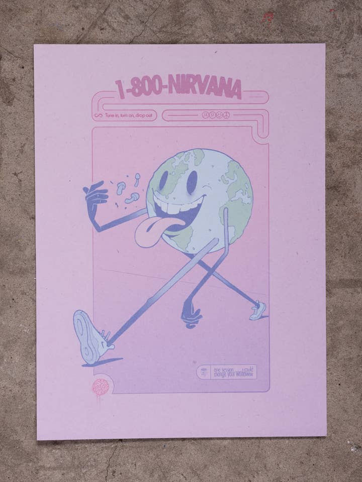 "1-800-Nirvana," 10"x14" Art Print for wholesale by Daytime Friends