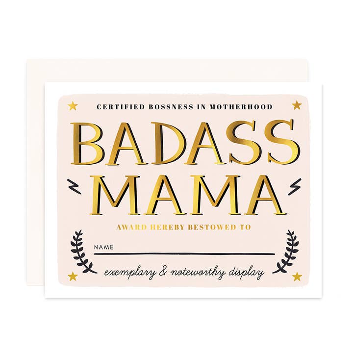 Mama Badass - Feuille d'or pour la vente par Girl w/ Knife