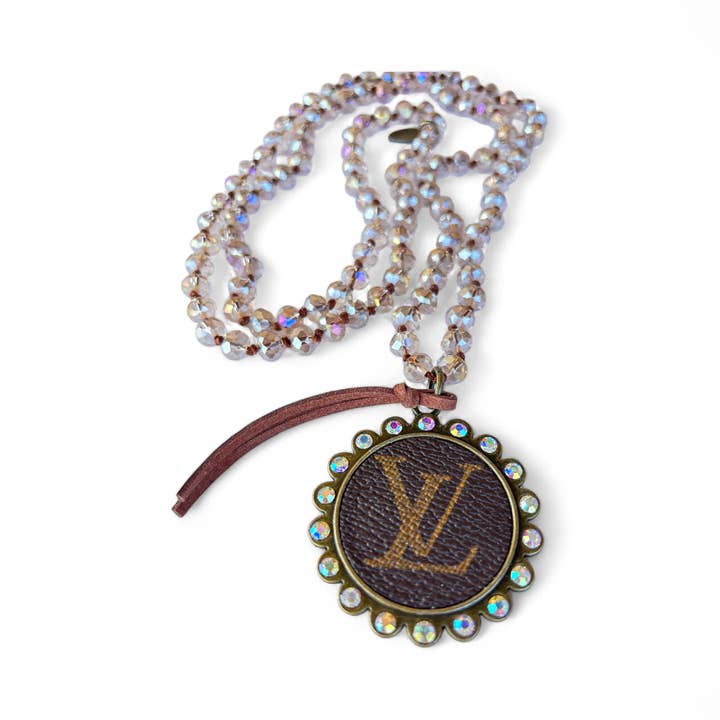 Linen AB Beaded NecklaceĀ for wholesale by Junk And The Gypsy