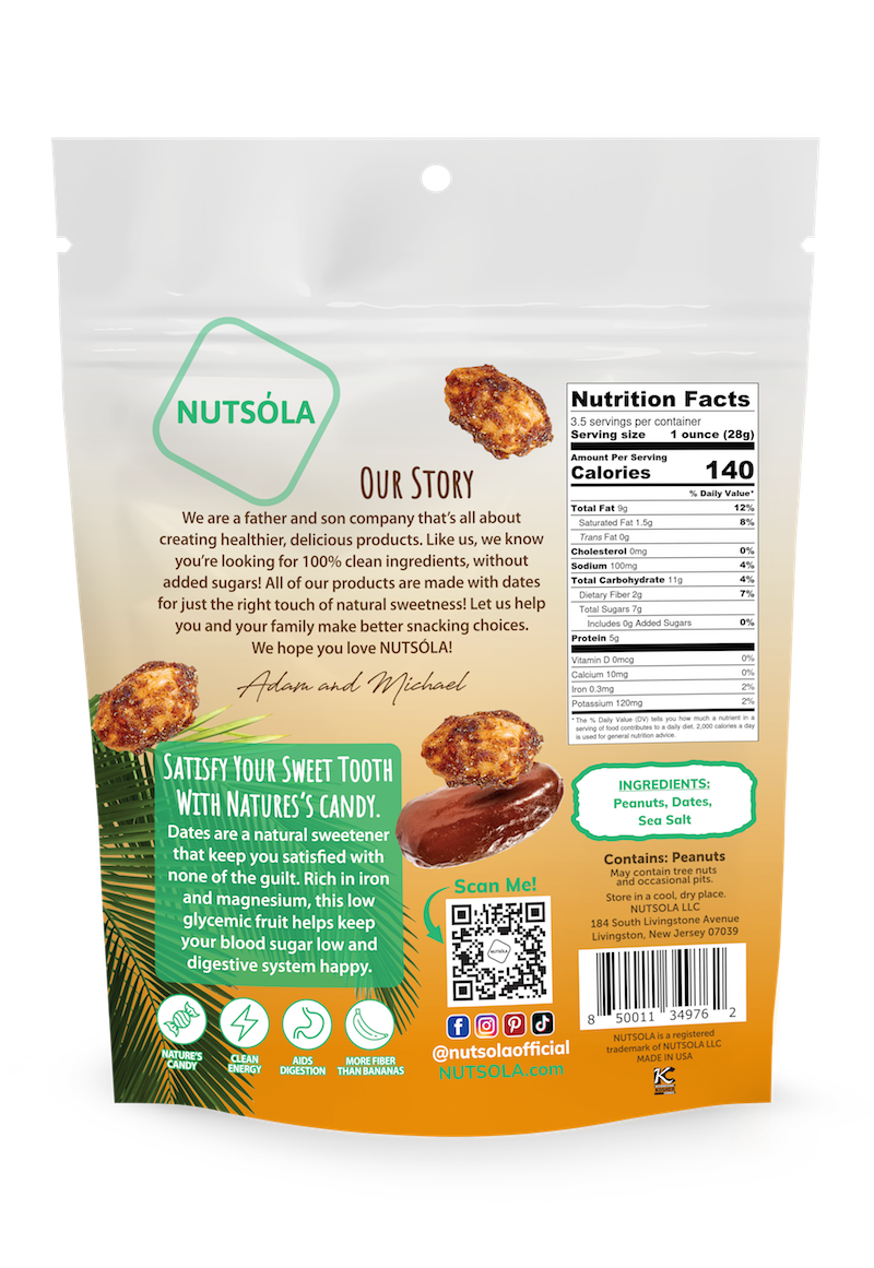 NUTSÓLA - Wholesale Nuts - Sweet N' Salty Date Glazed Peanuts1