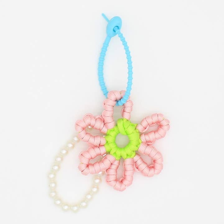 Ornaments-woven carrot flower keychain bag accessory for wholesale by Eagle Crest Industries Inc.