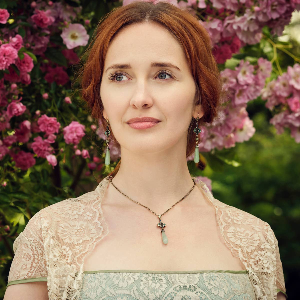 Lovett & Co - Wholesale Pendant/Charm Necklace - Aventurine Natural Stone Green Drop Necklace3