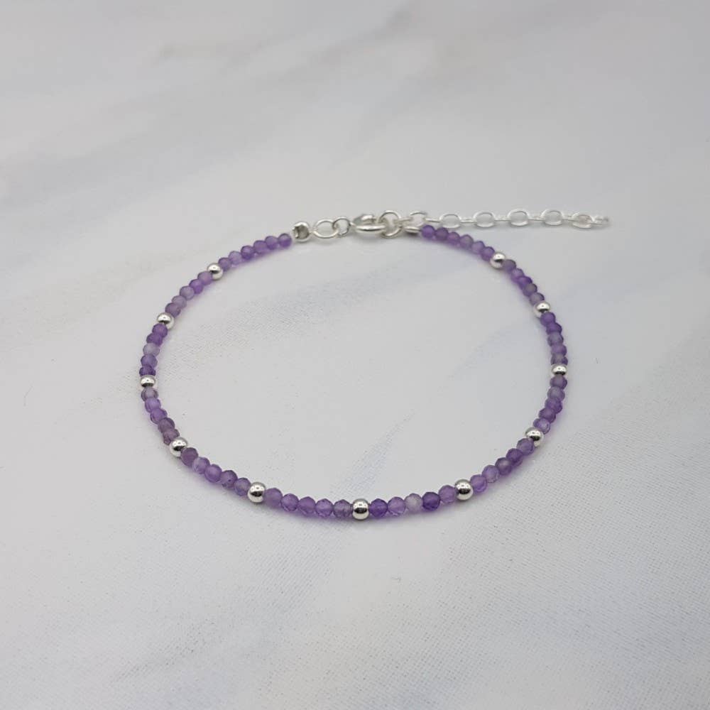 Estelle Silver - Wholesale Beaded Bracelet - Ava amethyst bracelet2