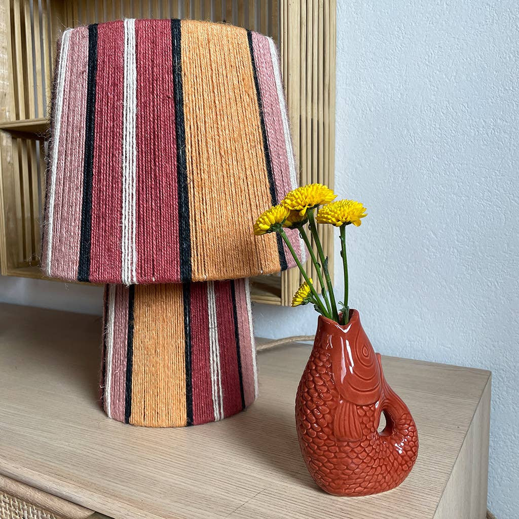 Terracotta Keramieke vaas vis PM terracotta L8,2 B5 H12 cm voor groothandel op Faire3