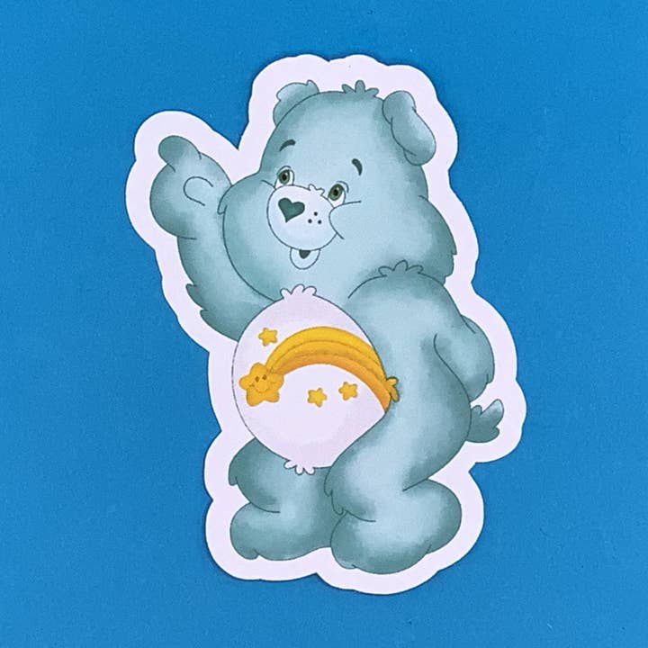 Adesivo impermeabile in vinile Wish Bear Care Bear per la vendita all'ingrosso da parte di Something Personal