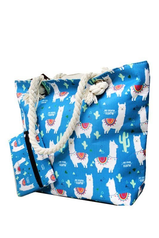 Cap Zone - Wholesale Tote Bag - Women's - Llama And Cactus Tote Bag2