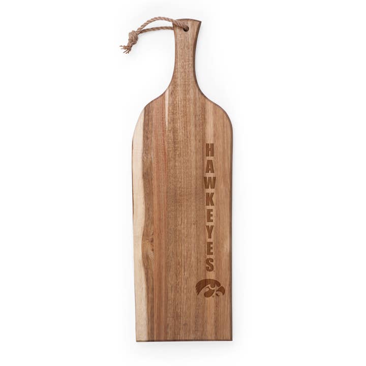 Iowa Hawkeyes Artisan Acacia Charcuterie Board for wholesale by Picnic Time Family of Brands