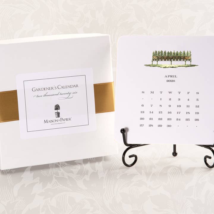 Maison de Papier - Wholesale Calendar - 2026 Gardener's Calendar with Easel