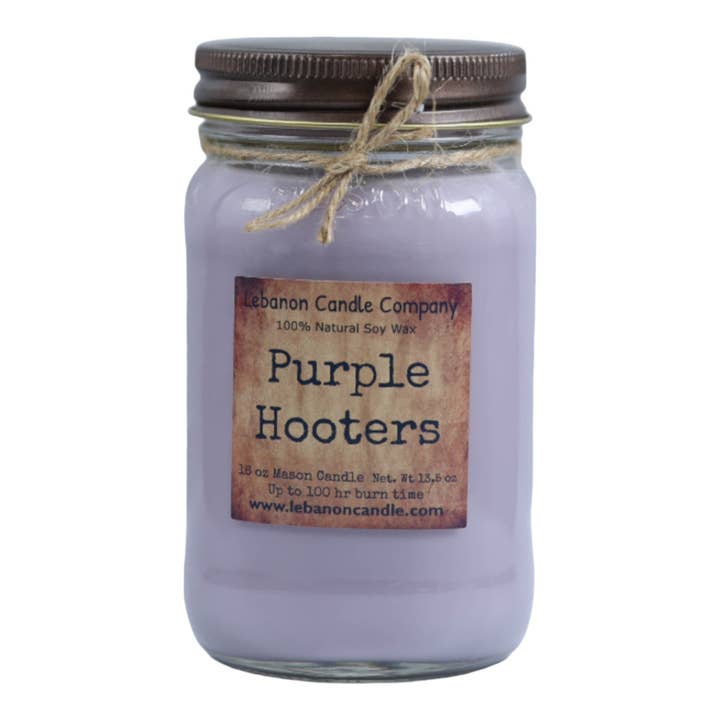 Lebanon Candle Company - Wholesale Jar/Filled Candle - Purple Hooters Candle