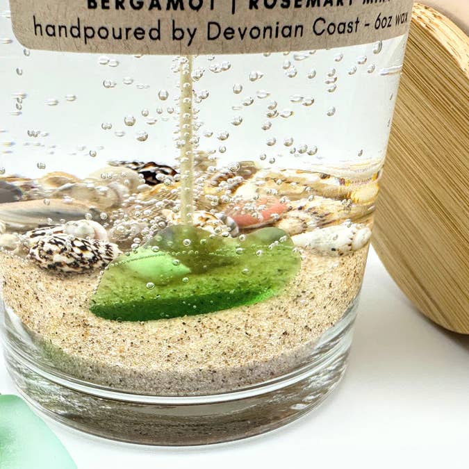 Devonian Coast - Wholesale Novelty Candle - Sea Glass Gel Candle – Medium 6oz Wax1