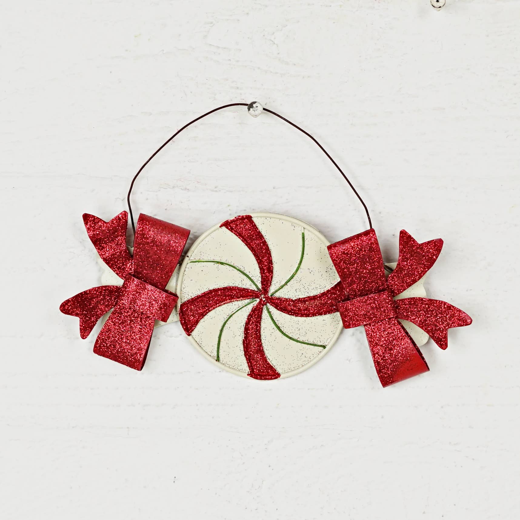 Impressive Enterprises, Inc. - Wholesale Ornament - M2266- Metal Peppermint Ornament- 8" x 3.75"1