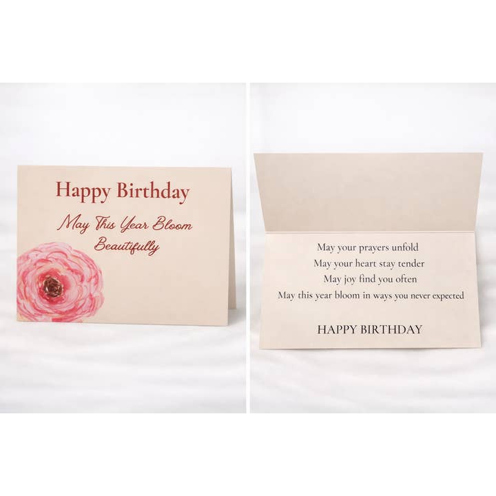 Que cette année s'épanouisse magnifiquement — Carte d'anniversaire pour la vente par Floral Haven Paper Co.