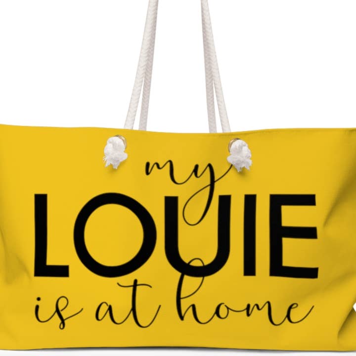 Game Face Team Shop - Wholesale Tote Bag - Women's - my Louie is at home yellow tote