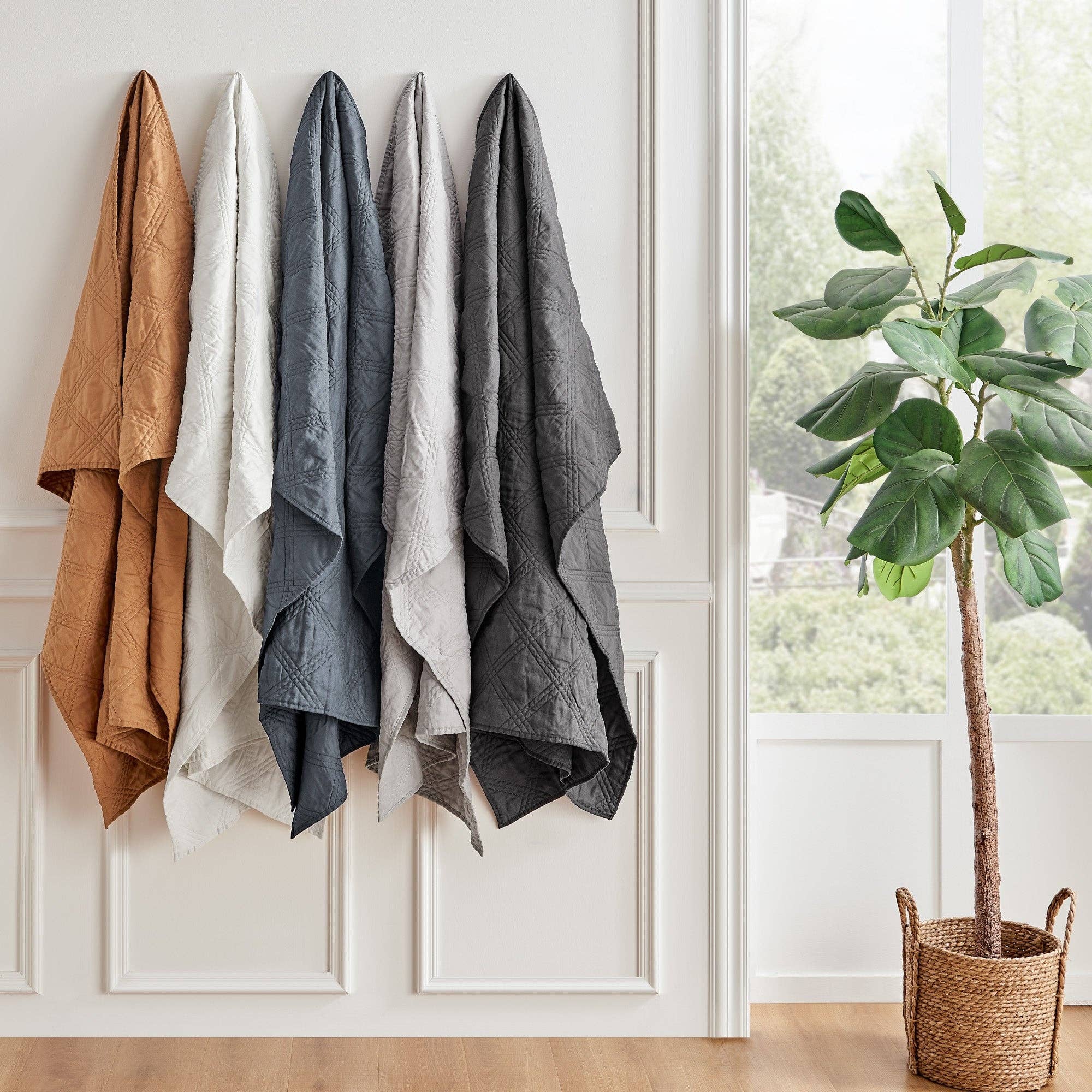 Levtex Home - Wholesale Throw Blanket - Washed Linen Quilted Throw30