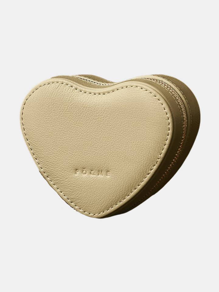Smooth Leather Heart Shaped Jewerllery Box for wholesale by PÖ&ME