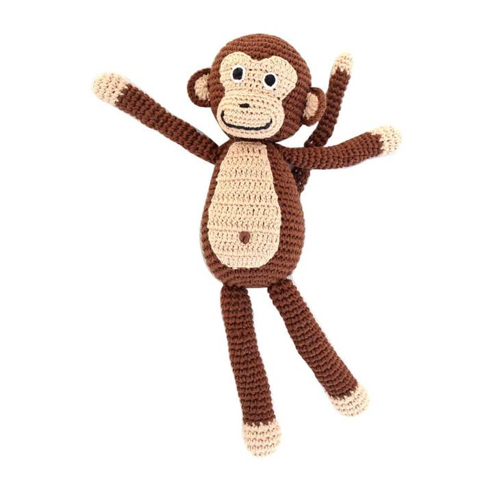 Charlie monkey crocheted cuddly toy for wholesale by SindiBaba