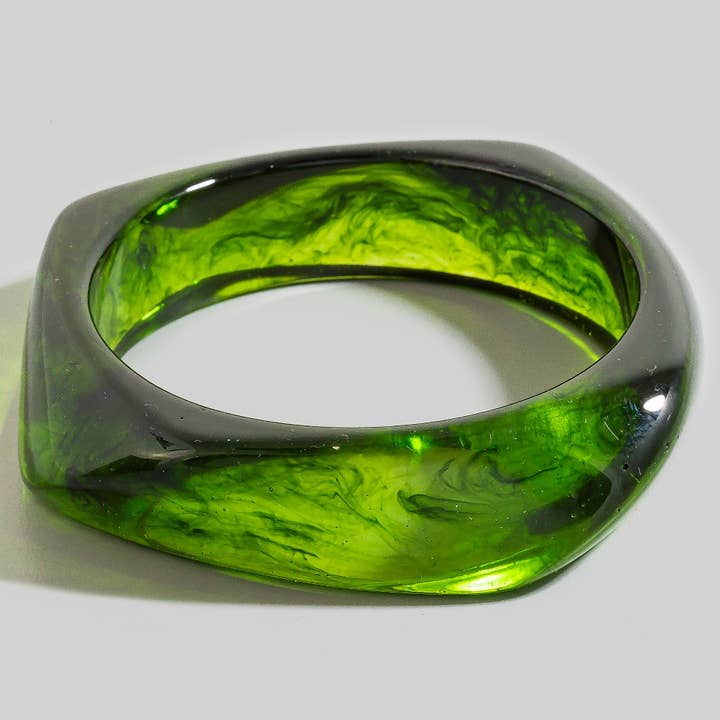 The Looks by Fame Accessories - Wholesale Bangle Bracelet - Large Marble Resin Bangle Bracelet3