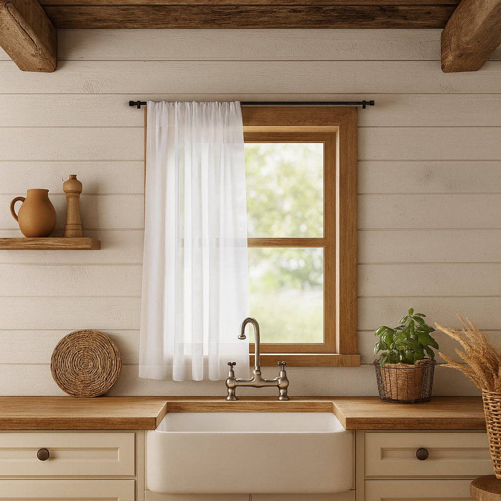 Rinkit Ltd - Wholesale Curtain Rod - Extendable Metal Curtain Pole Kit - 83 to 120cm1