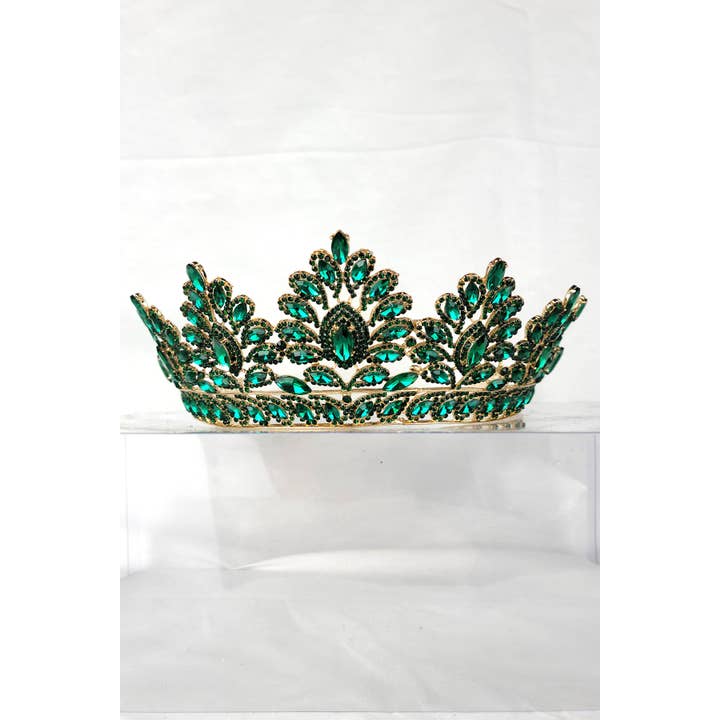 Chicas - Wholesale Tiara - Women's - One Size Fits All Metal Tiara With Rhinestones. HT9371