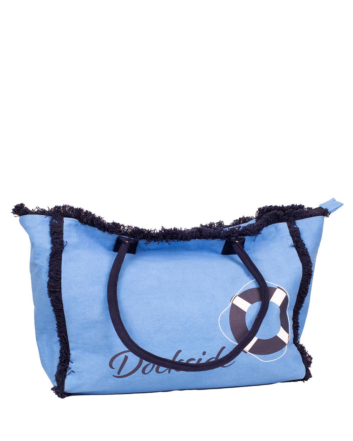 The Royal Standard – Großhandel Tragetasche – Damen – Dockside Fringe Tote   Palast/Marineblau   24x121