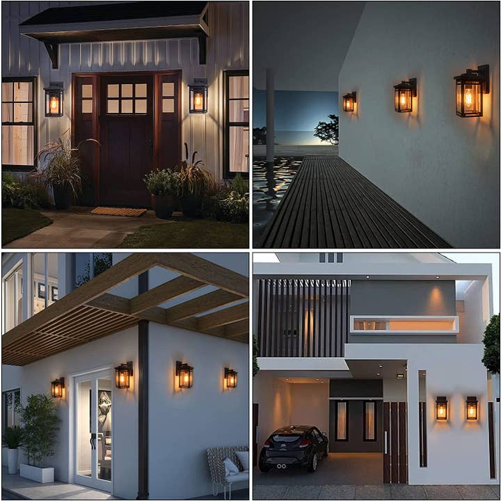 OUVR – wholesale Utomhuslampa – Anti-rost ytterdörr väggfäste belysning för garage 2PACK
